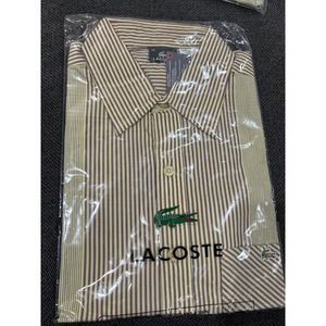 Lacoste Short Sleeve Button Down Men’s Dress Shirt With Pocket Size 44 NWT!